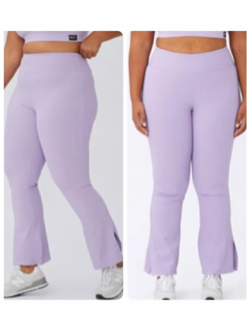 COTTON ON Trendy Lavender Flare Legging High Waisted Split Hem Yoga Pants Sz 24